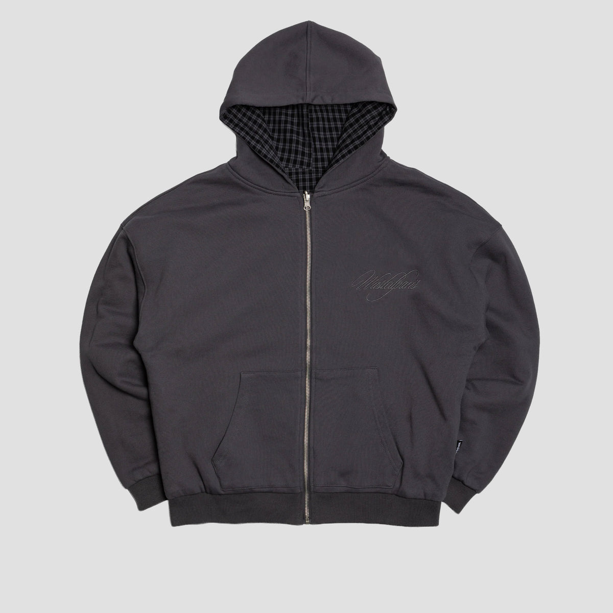 Wasted Paris Script Reversible Zip Hood Old Black / Tartan