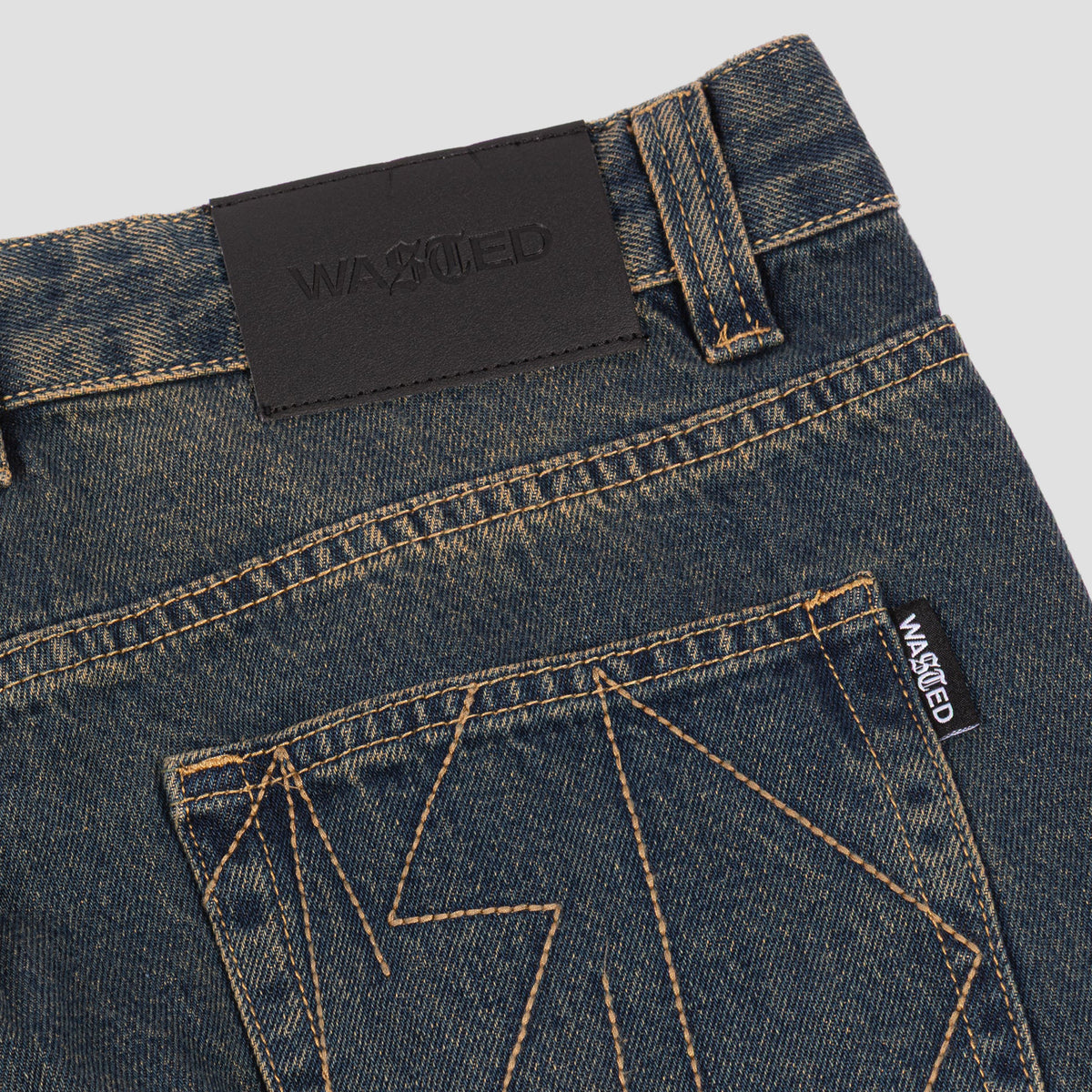 Wasted Paris Stitch Manc Pant Garage Blue