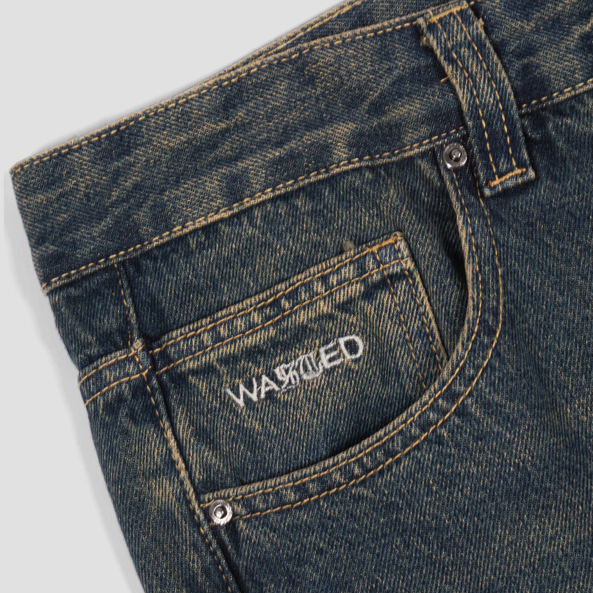 Wasted Paris Stitch Manc Pant Garage Blue
