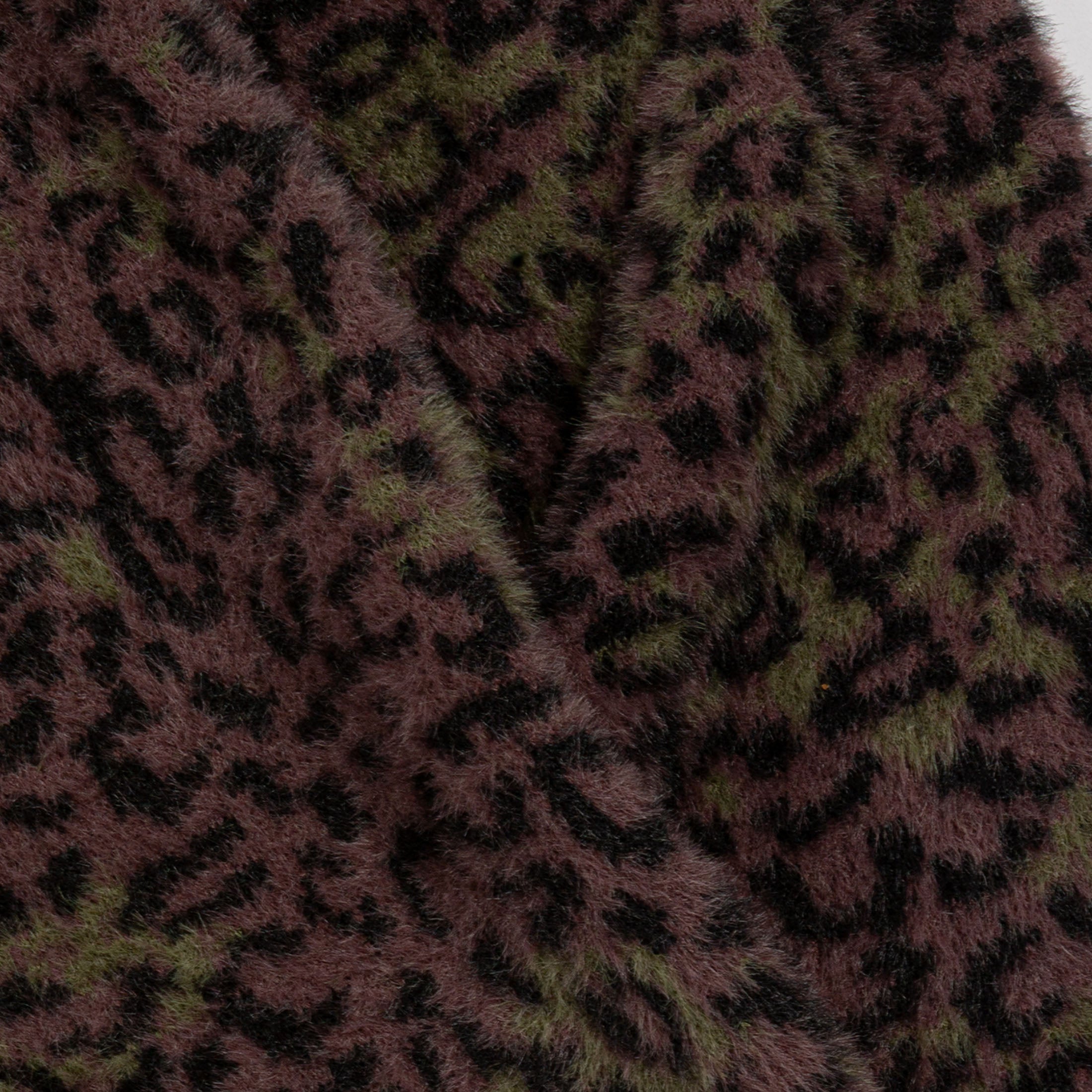 Wasted Paris Cheetah Cardigan Fudge Burgundy Camo
