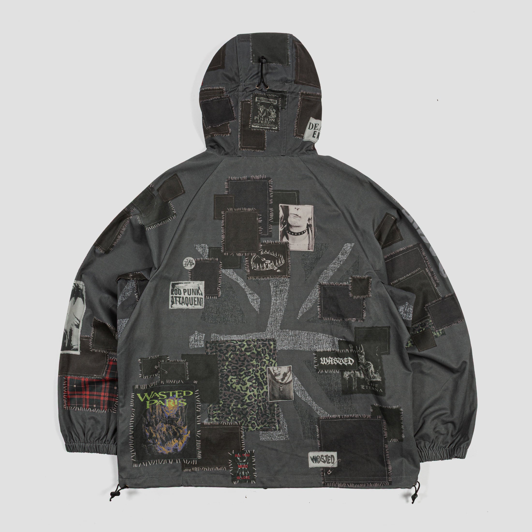 Wasted Paris Taunt Windbreaker Jacket Faded Black