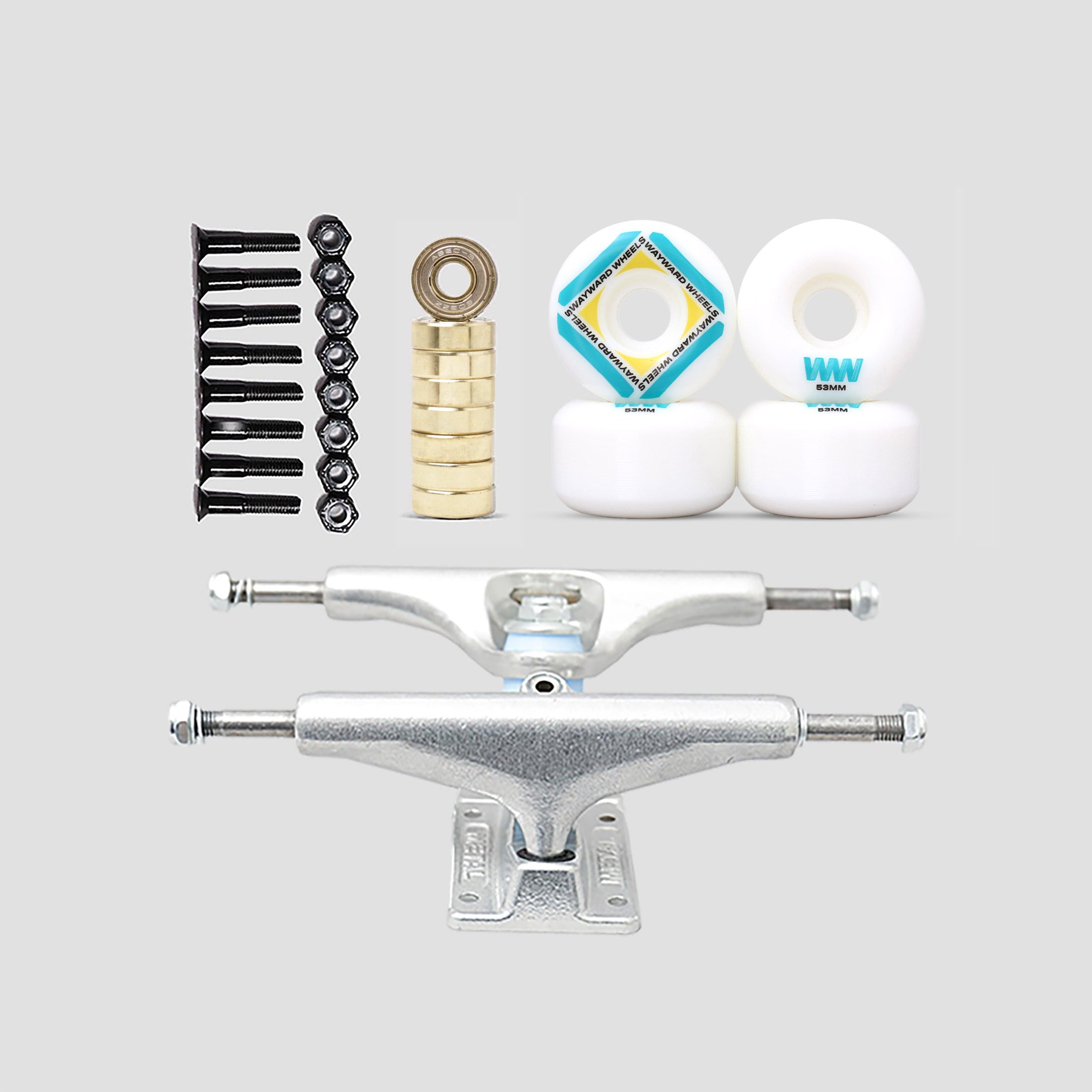 Wayward Wheel Company Silver 53mm Undercarriage Kit 5.25" (7.75"- 8.25")
