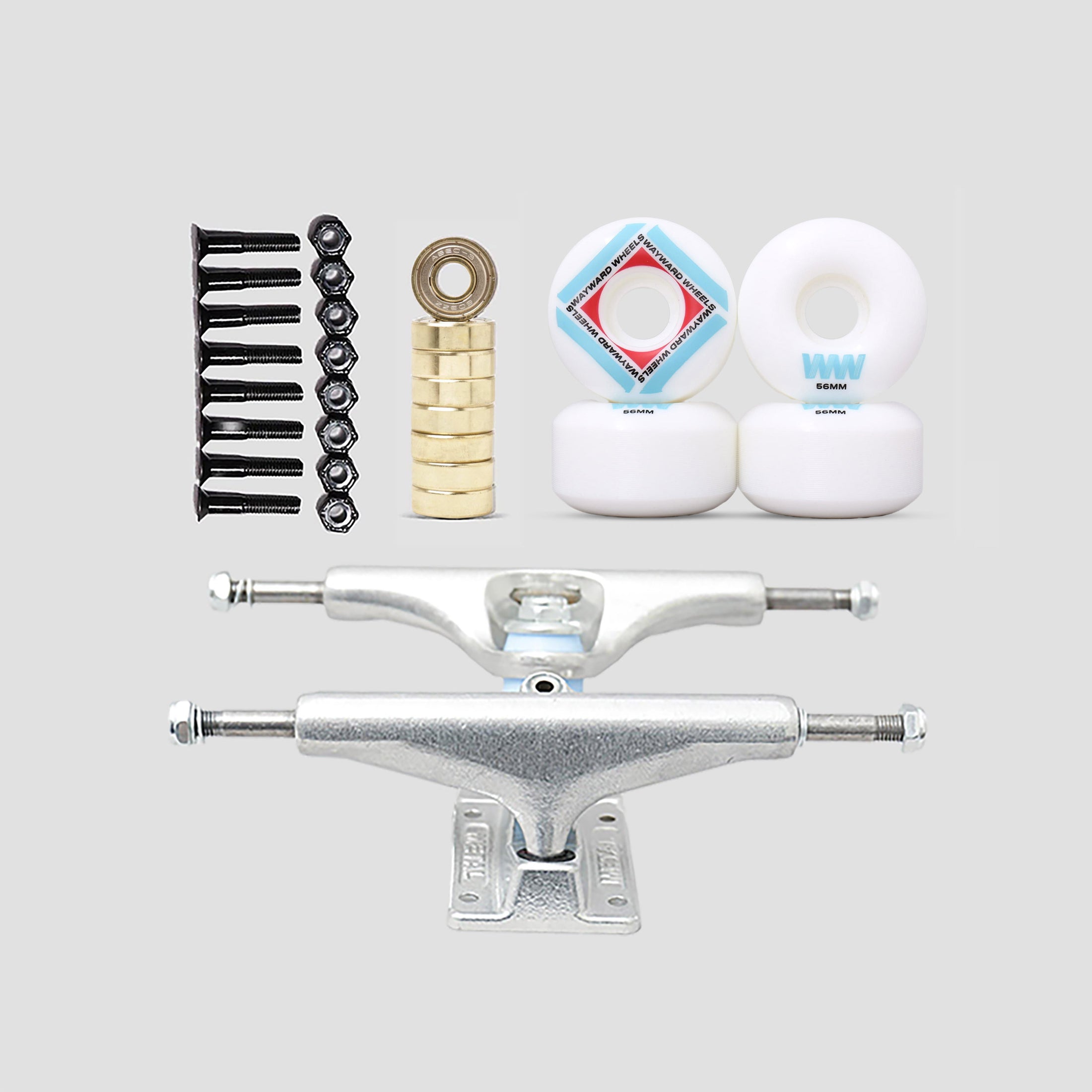 Wayward Wheel Company Silver 56mm Undercarriage Kit 5.5" (8.25"- 8.5")