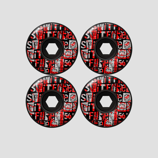 Spitfire 56mm 80Hd Team Ransom Radial Full Skateboard Wheels Black