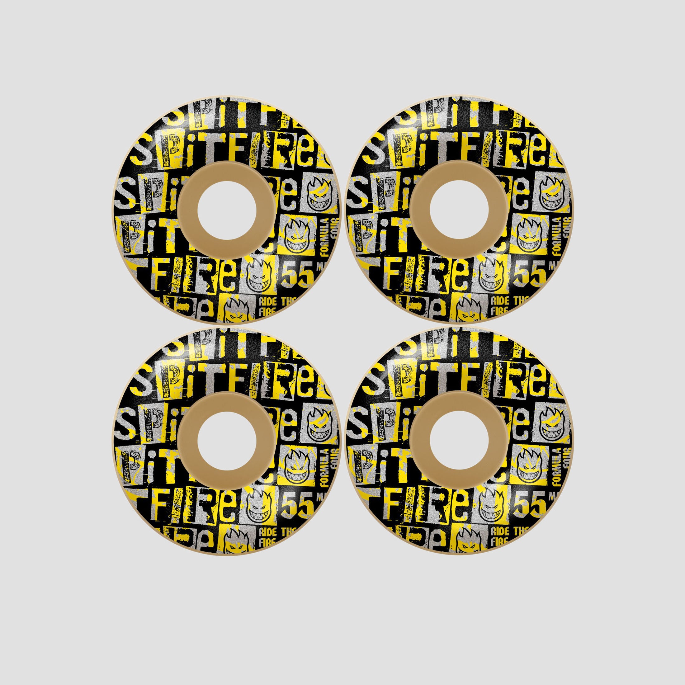 Spitfire 55mm F4 99 Team Ransom Radial Skateboard Wheels Natural