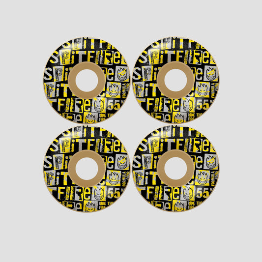 Spitfire 55mm F4 99 Team Ransom Radial Skateboard Wheels Natural