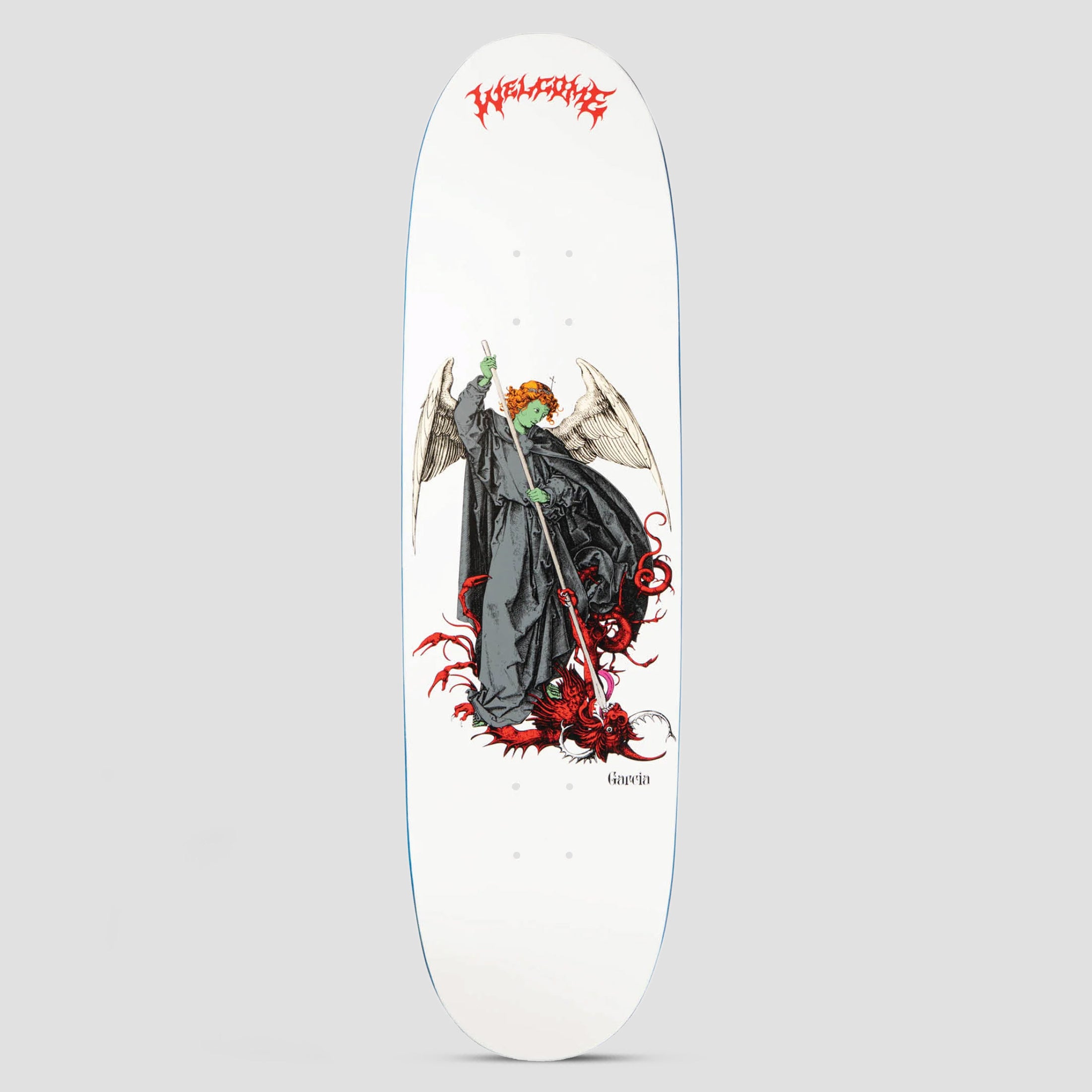 Welcome 8.8 Spear Nick Garcia Skateboard Deck White / Red