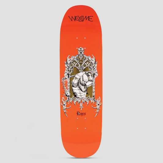 Welcome 9.0 Flail Ryan Reyes Skateboard Deck Tangerine / Gold Foil