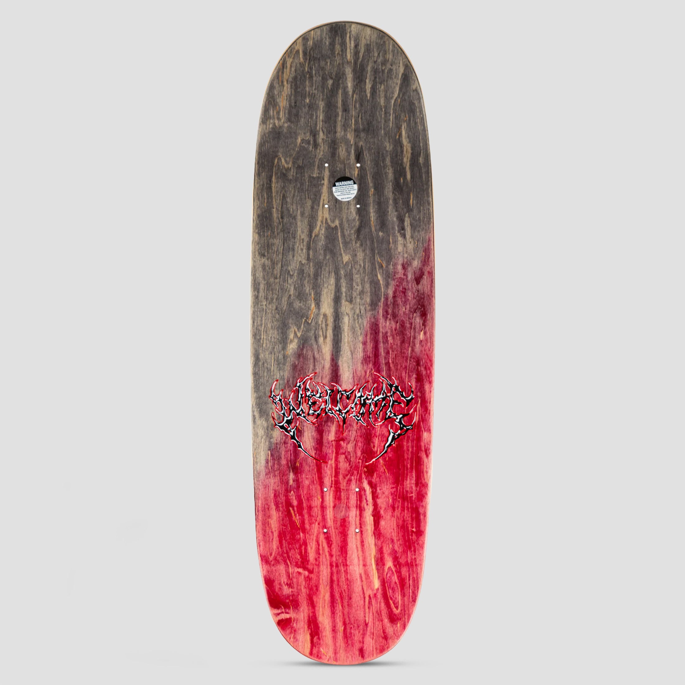 Welcome 9.5 Diablo on Boline 2.0 Skateboard Deck Black / Red Stain