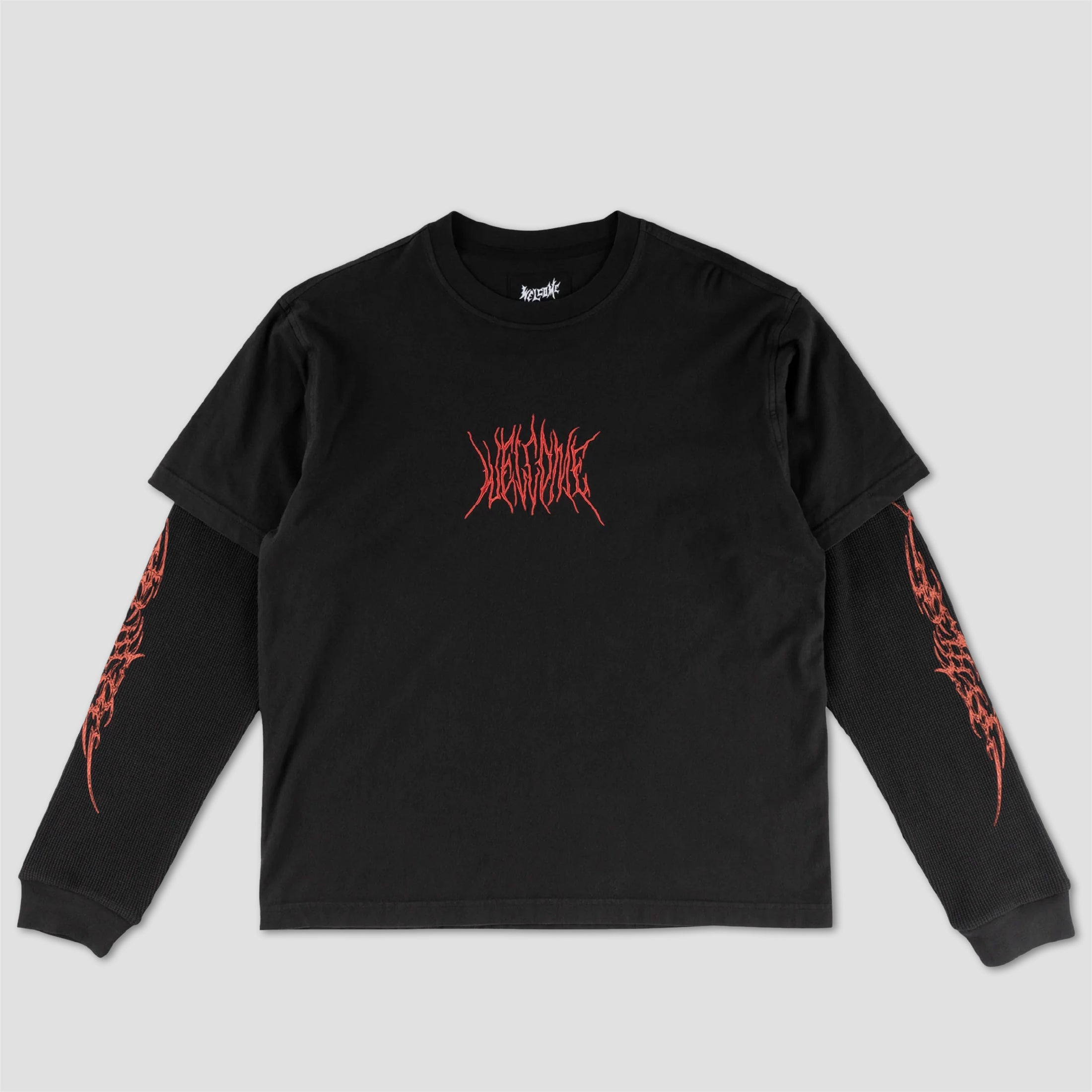 Welcome Caste Layered Longsleeve Knit Black / Red