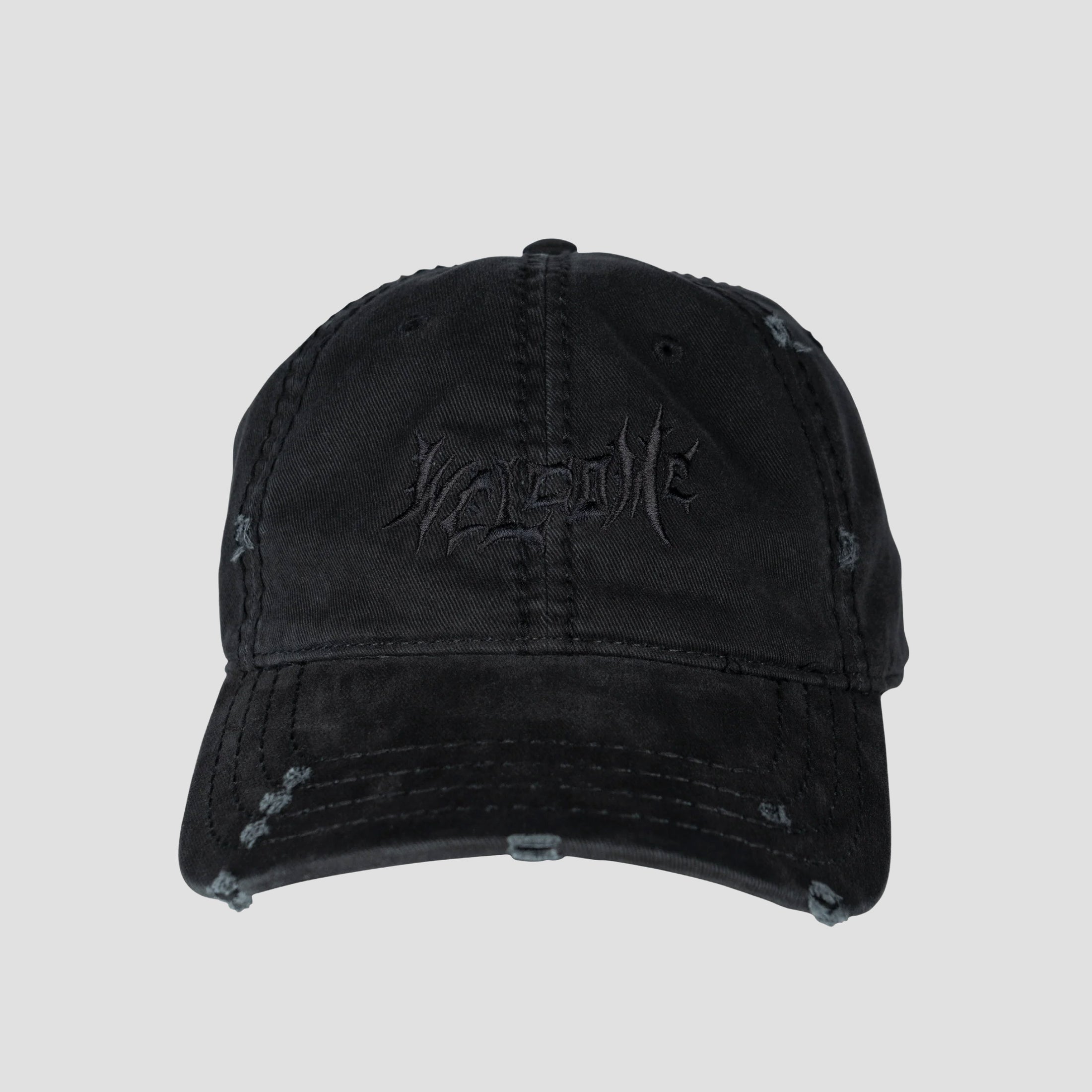 Welcome Distressed Vamp Cap Black