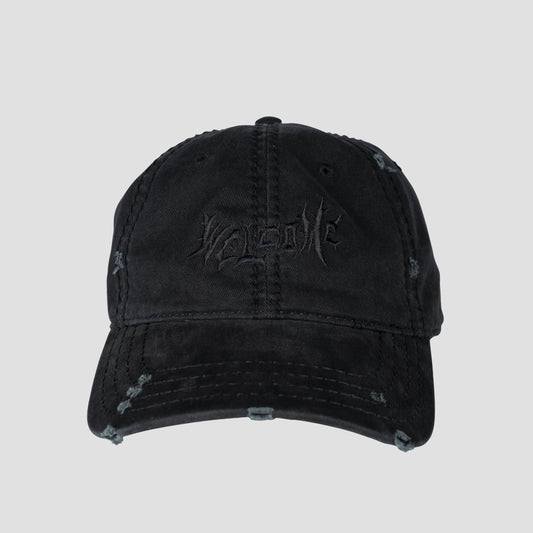 Welcome Distressed Vamp Cap Black