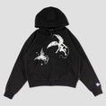 Load image into Gallery viewer, Welcome Duality Cropped Pigment-Dyed Zip Hoodie Black

