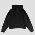 Load image into Gallery viewer, Welcome Duality Cropped Pigment-Dyed Zip Hoodie Black

