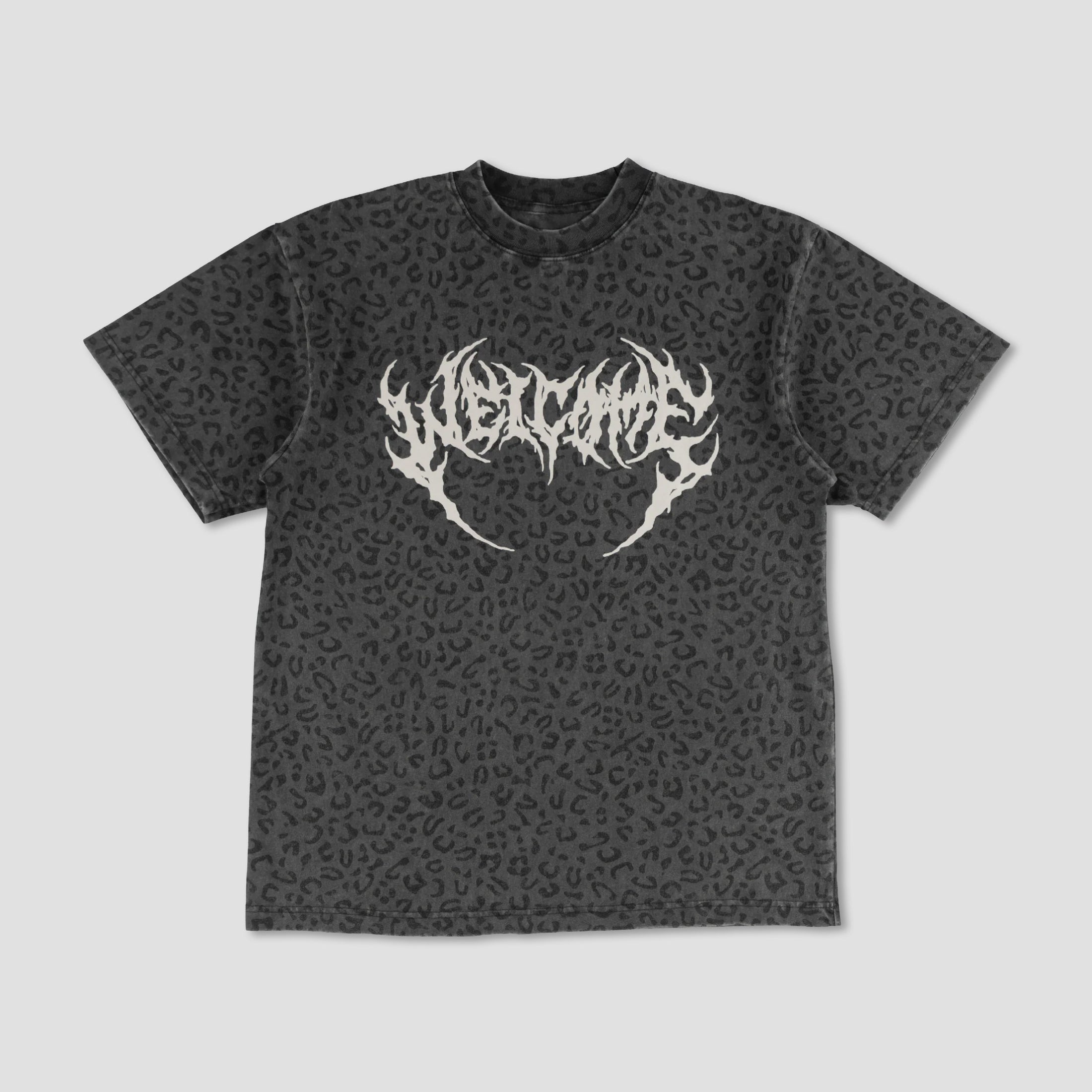 Welcome Fang T-Shirt Vintage Black / Leopard