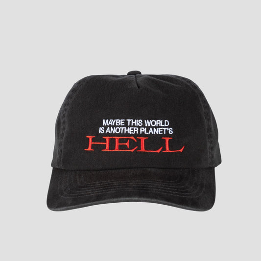Welcome Hell Hat Vintage Black