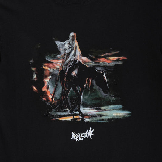Welcome Horseman Boxy Printed T-Shirt Black