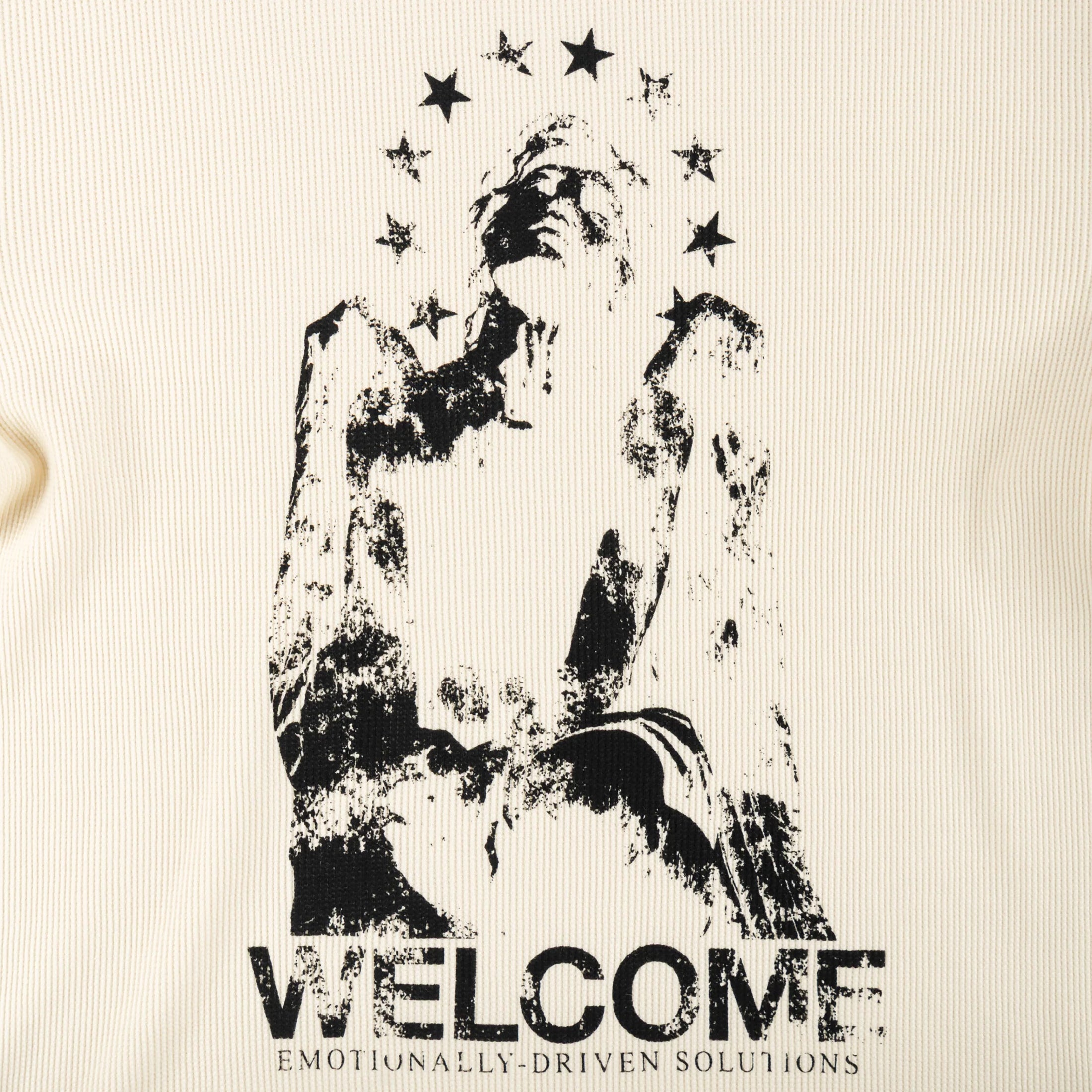 Welcome Seraph Contrast Stitch Thermal Longsleeve T-Shirt Bone