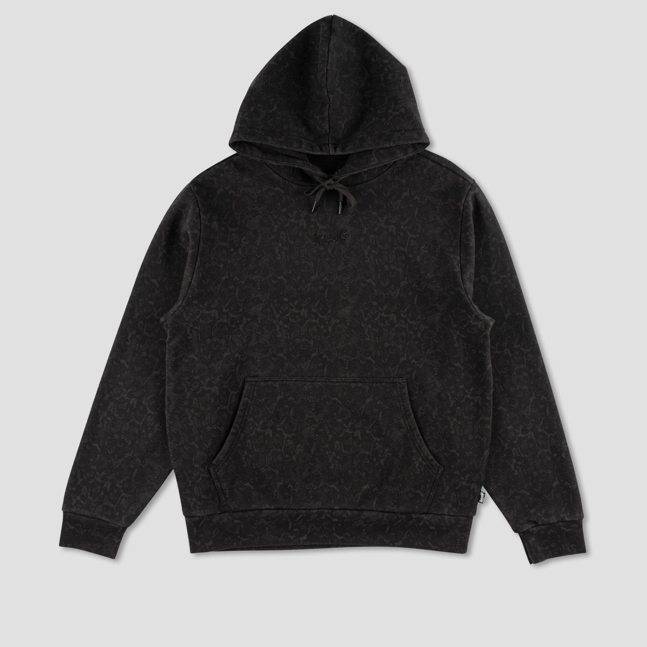 Welcome Serpent Enzyme-Washed Animal Print Hoodie Black