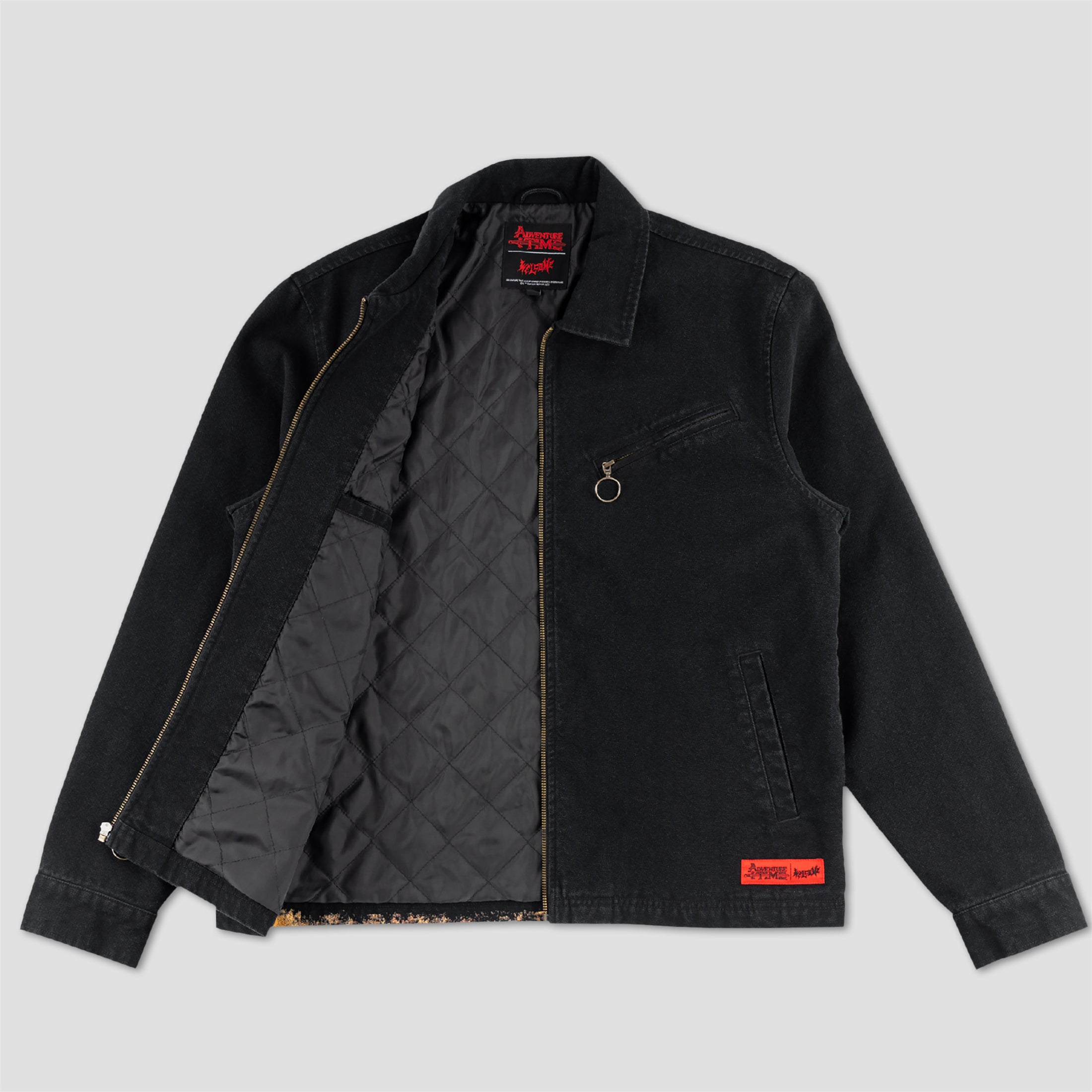 Welcome X Adventure Time Billy Canvas Zip Jacket Black