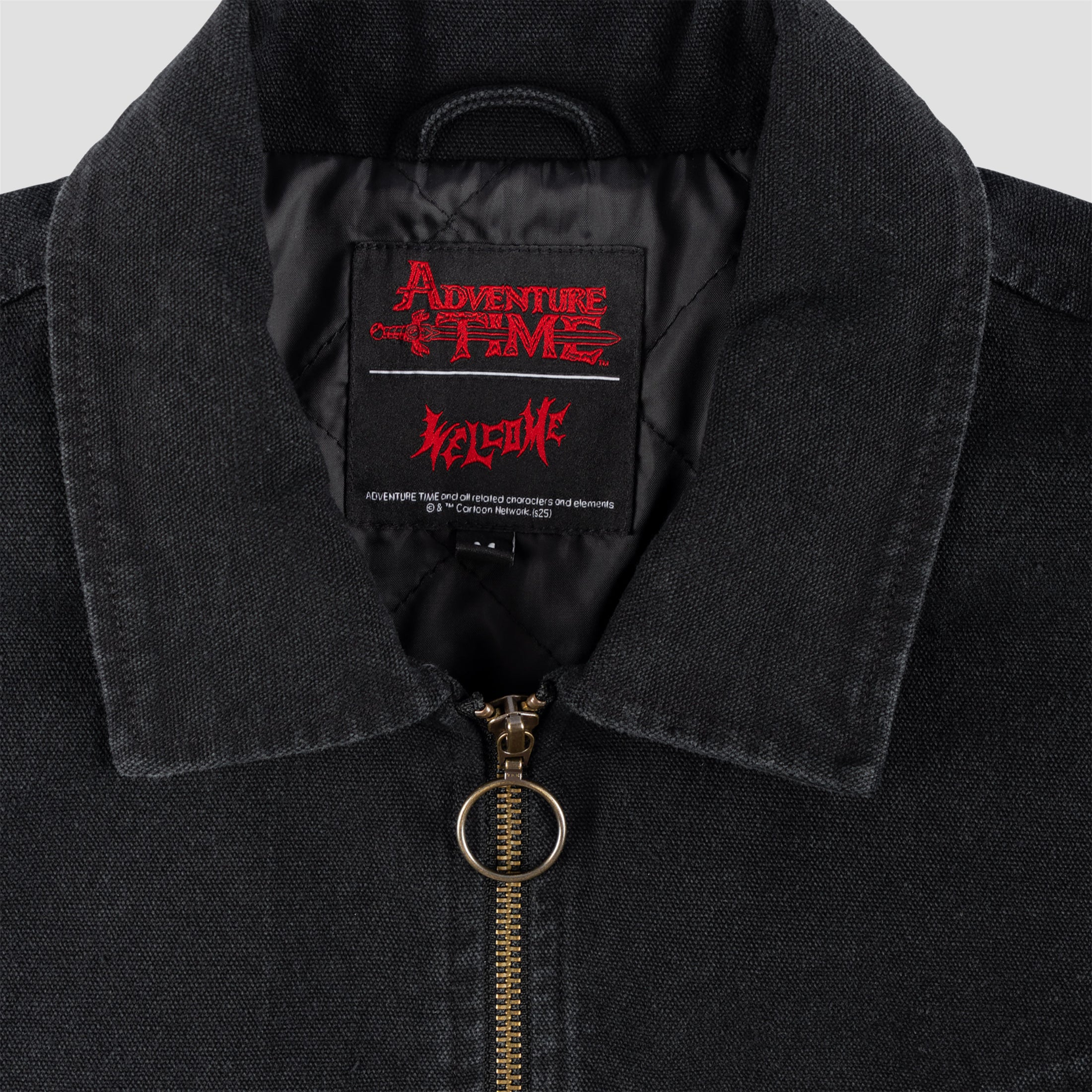 Welcome X Adventure Time Billy Canvas Zip Jacket Black