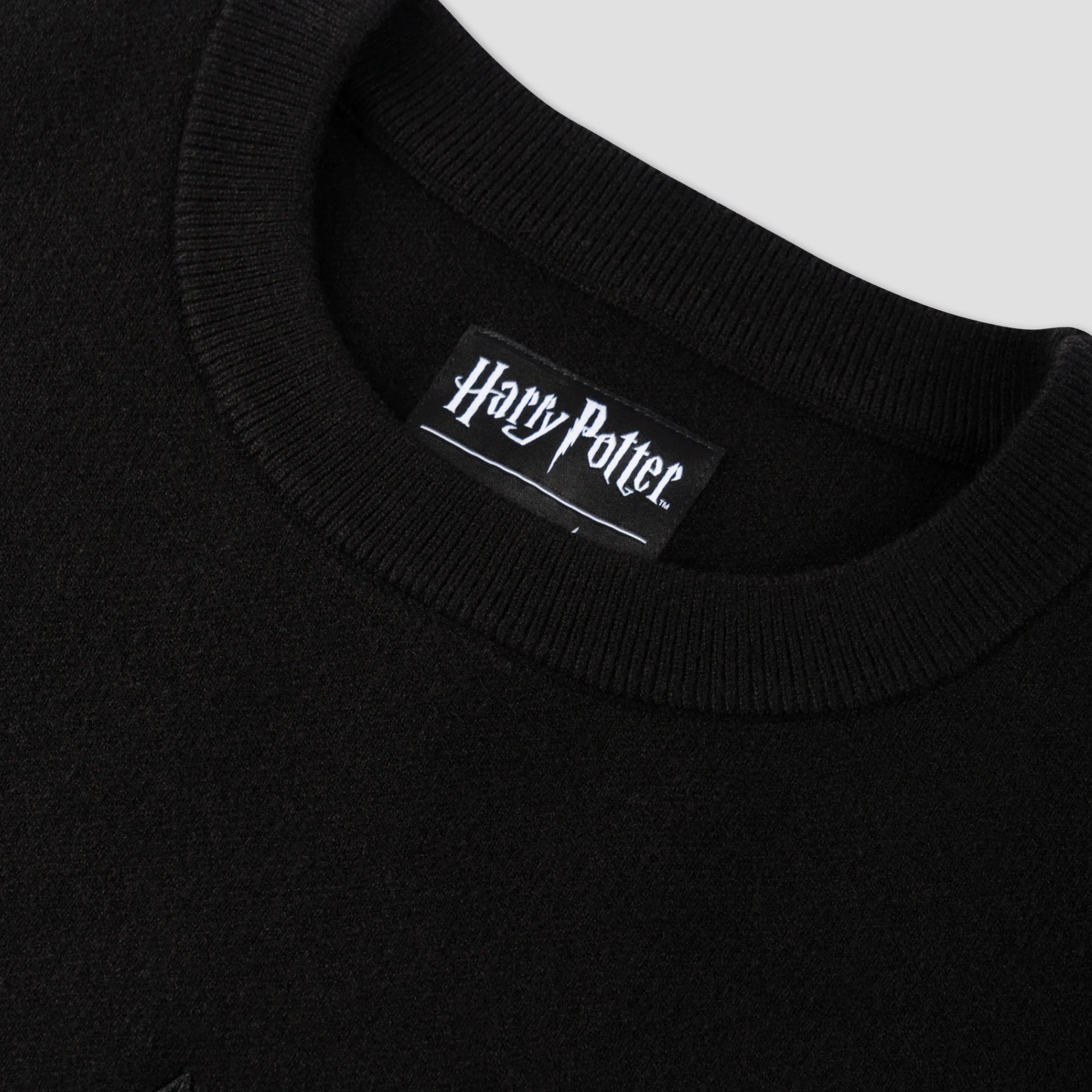 Welcome X Harry Potter Deathly Hallows Knit Sweater Black