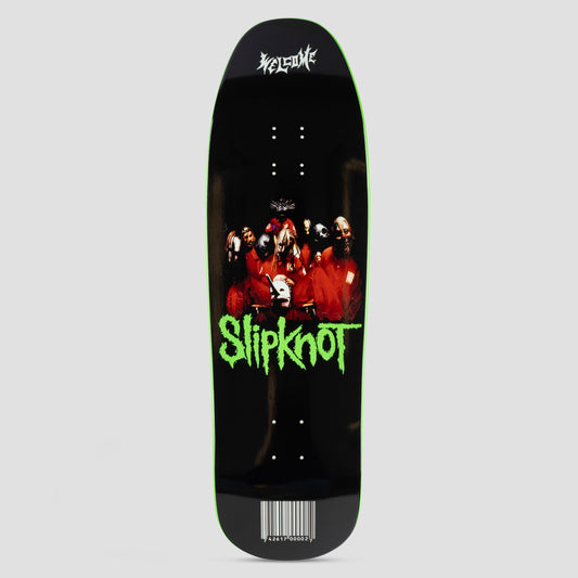 Welcome X Slipknot 9.67 Self-Titled Skateboard Deck Black / Green Dip