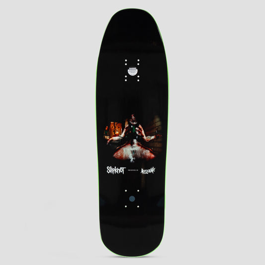 Welcome X Slipknot 9.67 Self-Titled Skateboard Deck Black / Green Dip