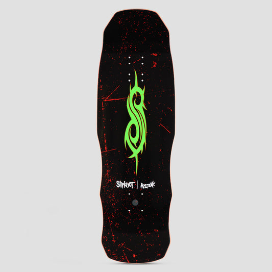 Welcome X Slipknot 9.75 Spit it Out on Dark Lord Skateboard Deck Black / Red Stain