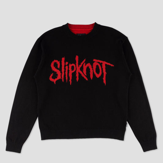 Welcome X Slipknot Slipknot Overprint Knit Sweater Black / Red