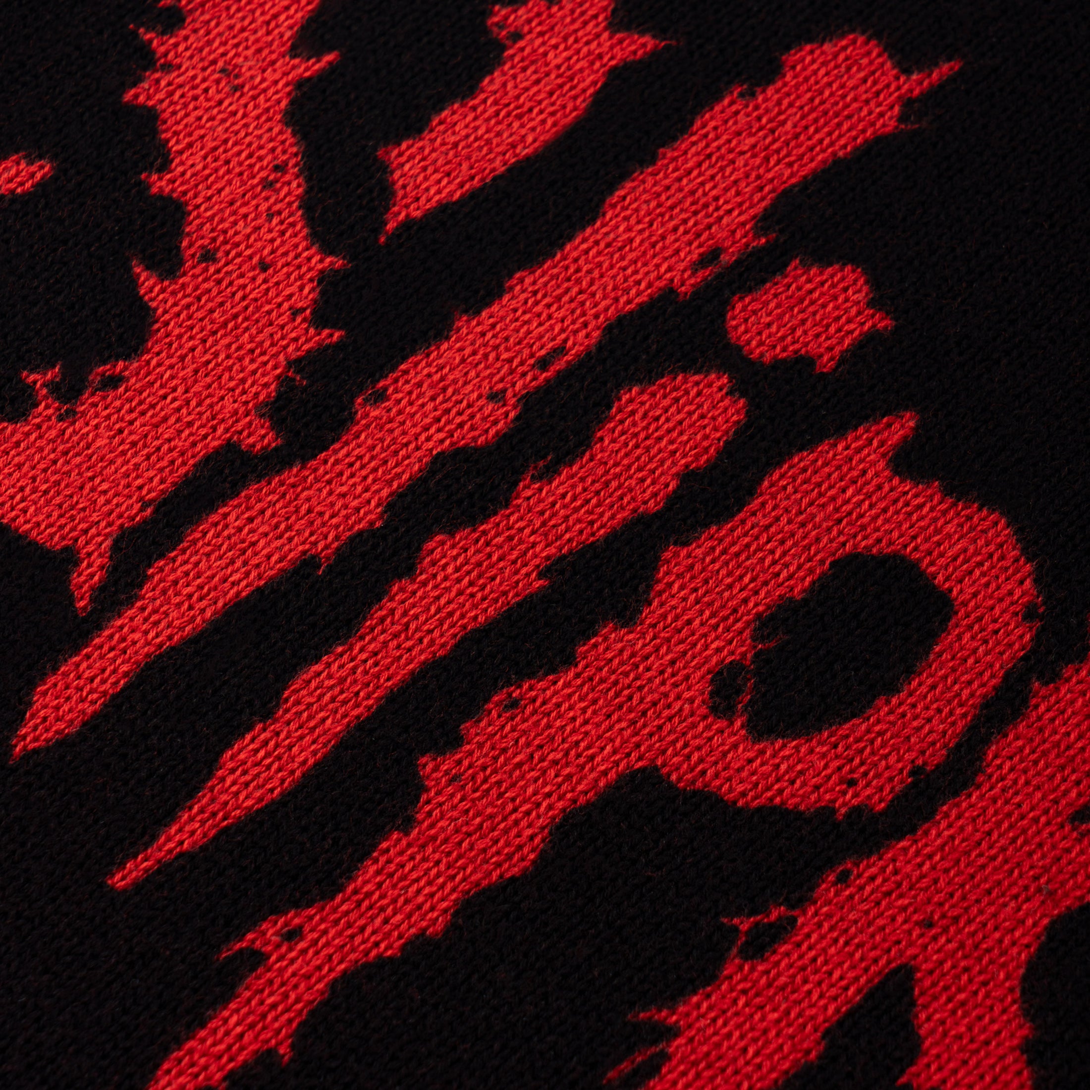 Welcome X Slipknot Slipknot Overprint Knit Sweater Black / Red