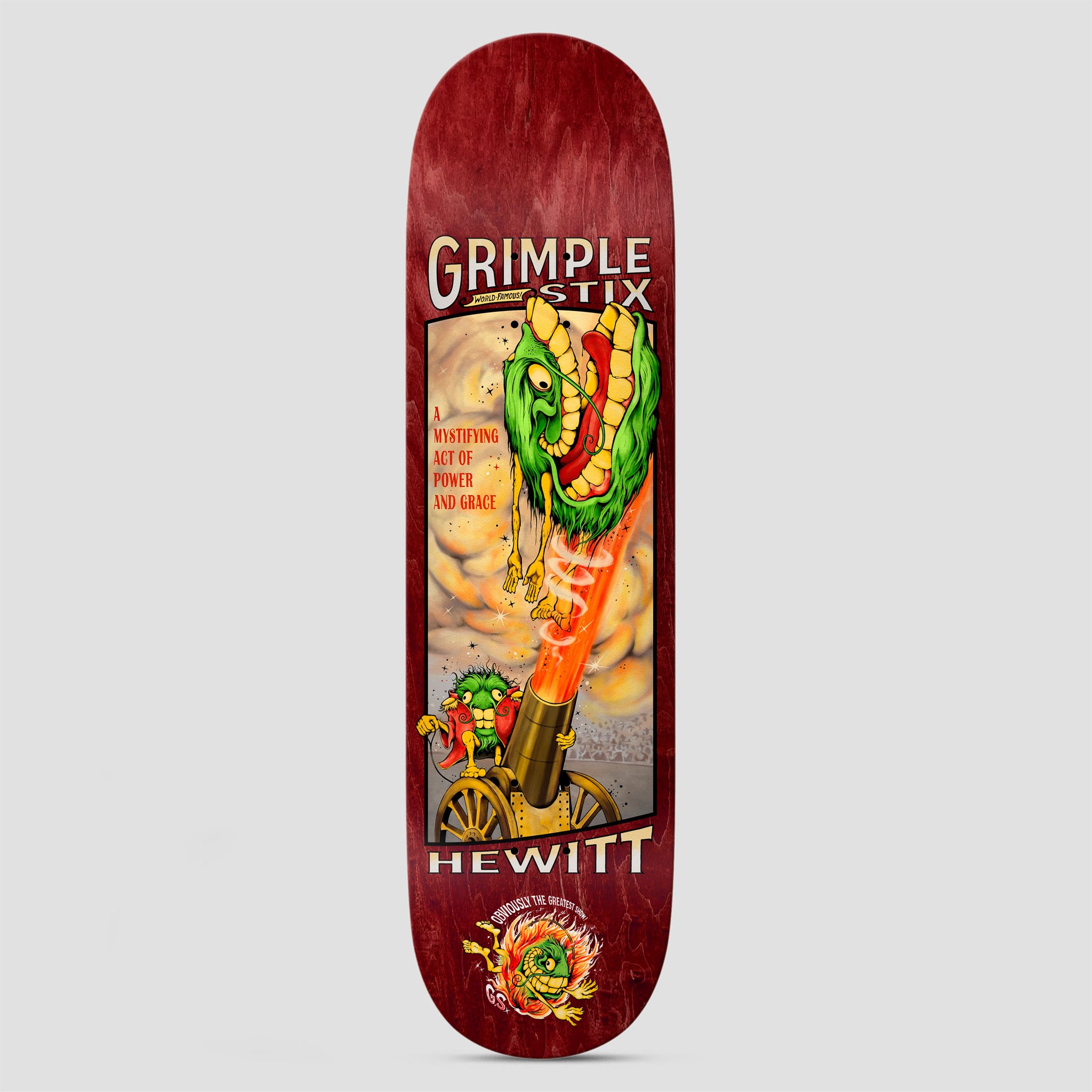 Anti Hero 8.38 Hewitt Grimple Obvious Greats Skateboard Deck Multi