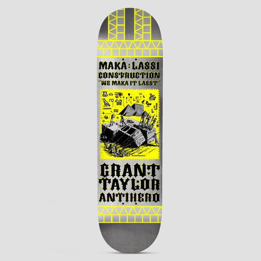 Anti Hero 8.5 Grant Makalassi Construction Re-Color DBX Skateboard Deck Silver
