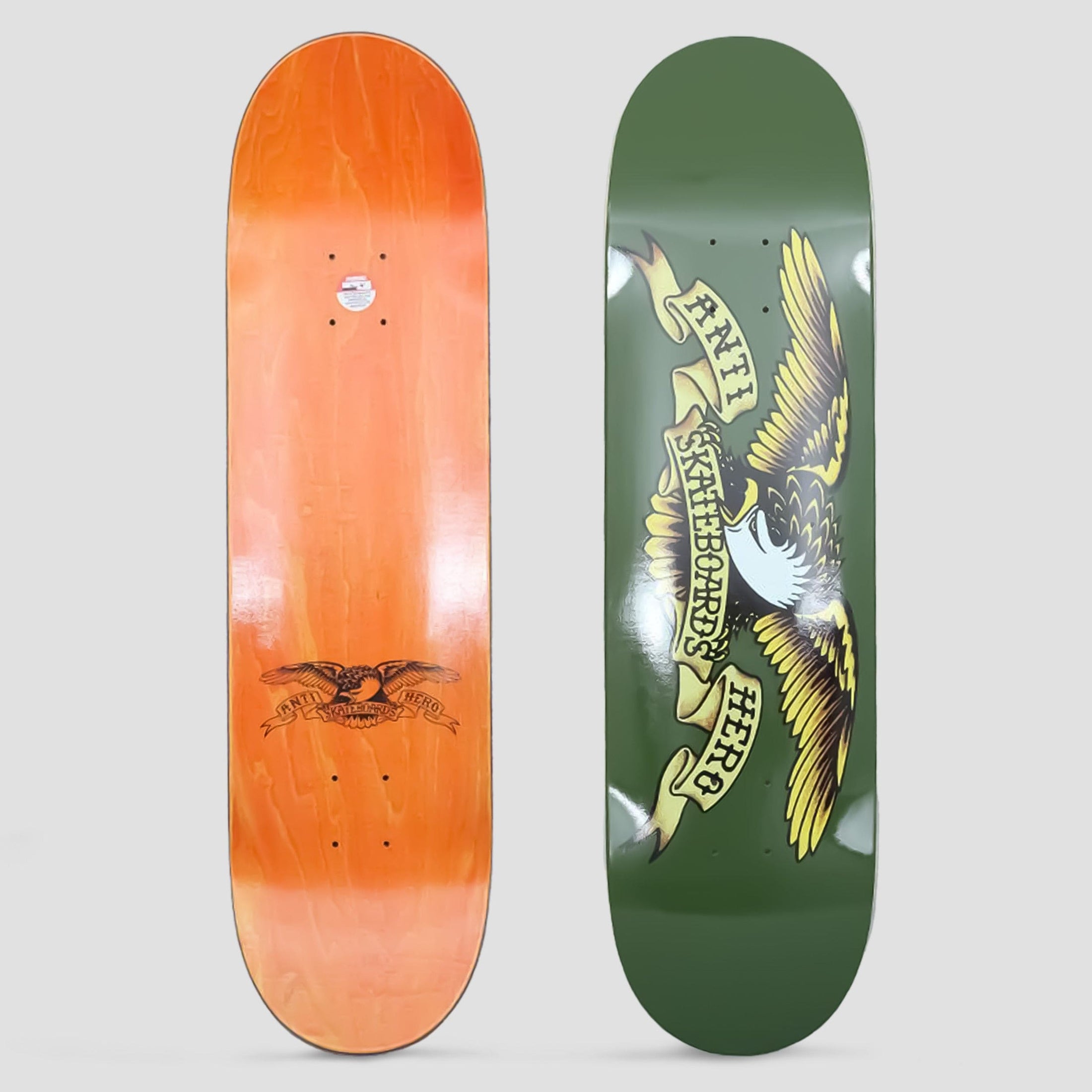 Anti Hero 8.38 Classic Eagle Skateboard Deck Olive