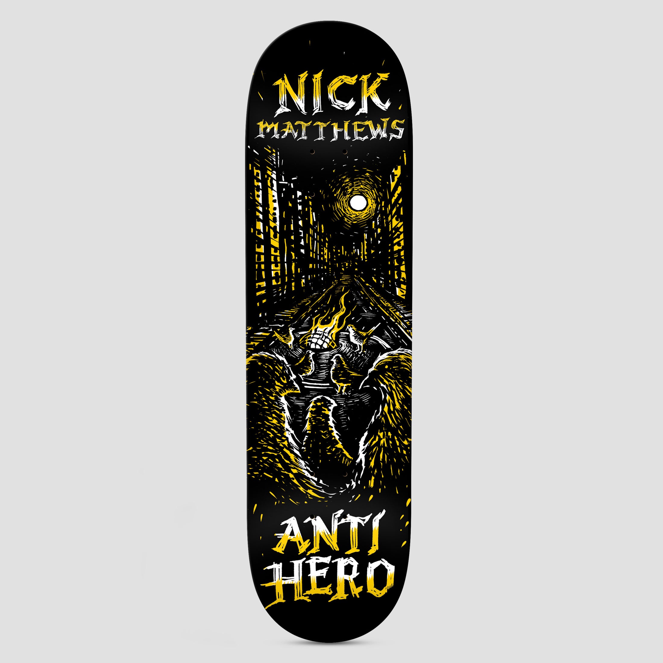 Anti Hero 8.06 Matthews Fireside Skateboard Deck Black