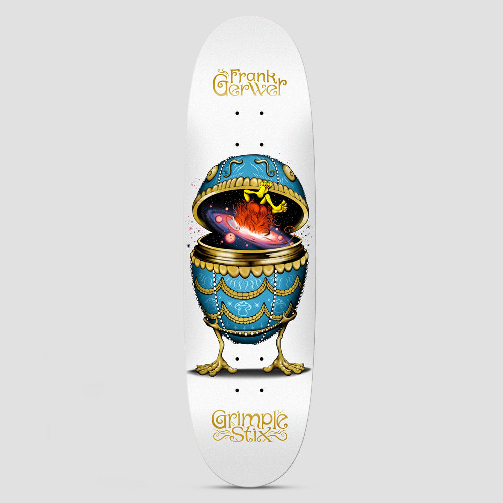 Anti Hero 9.1 Gerwer Grimple Stix Fabrage Egg Skateboard Deck White