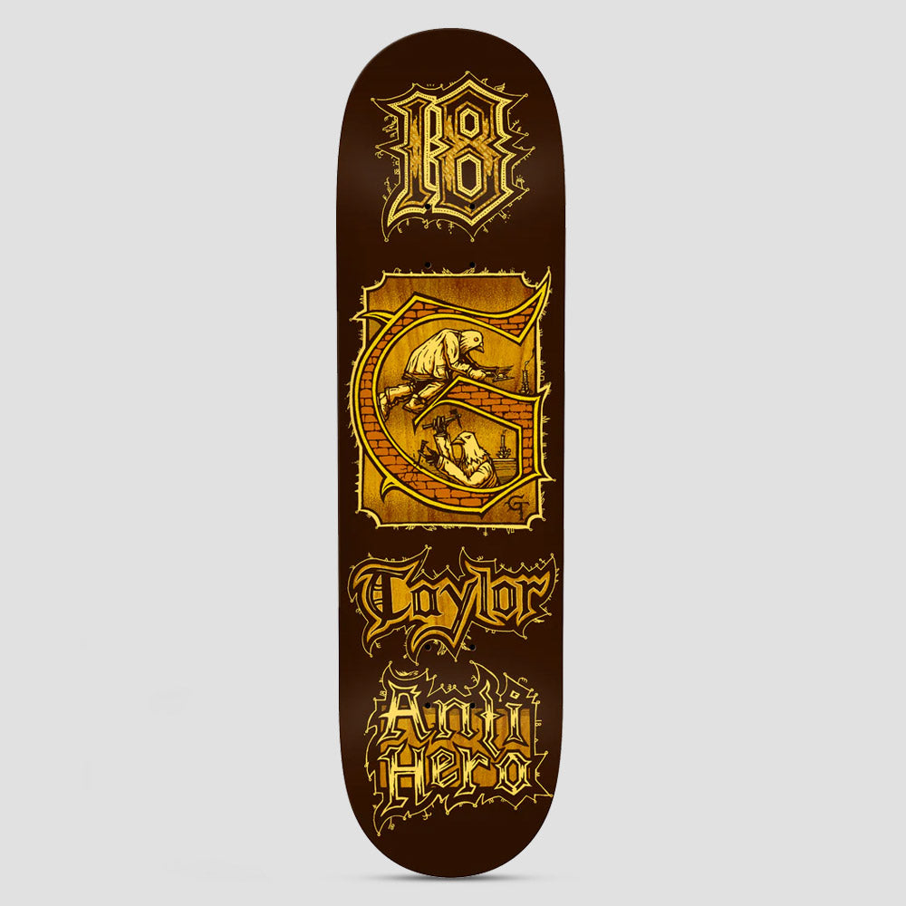 Anti Hero 8.38 Grant Medieval Skateboard Deck Brown