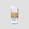 Load image into Gallery viewer, Parlez Source Socks White / Lagoon
