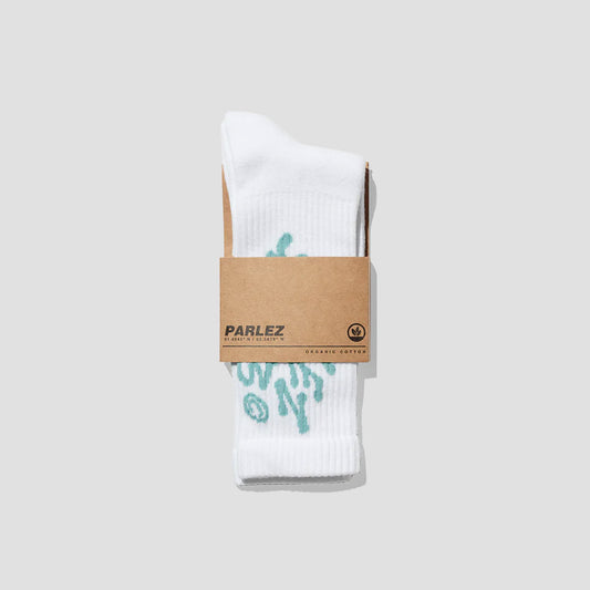 Parlez Source Socks White / Lagoon
