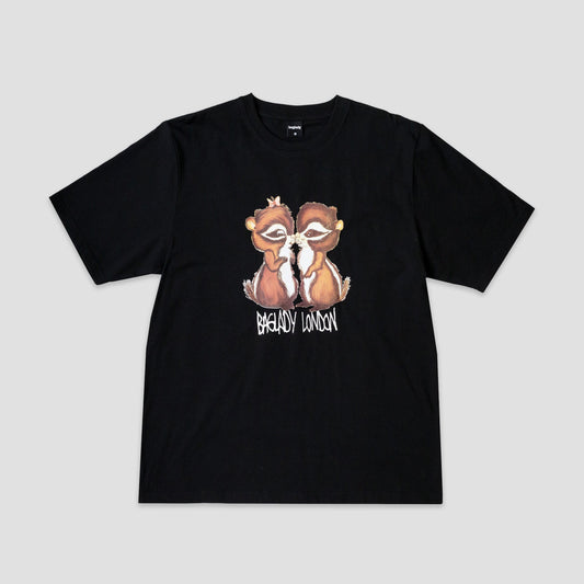 Baglady Chipmunk Love T-Shirt Black