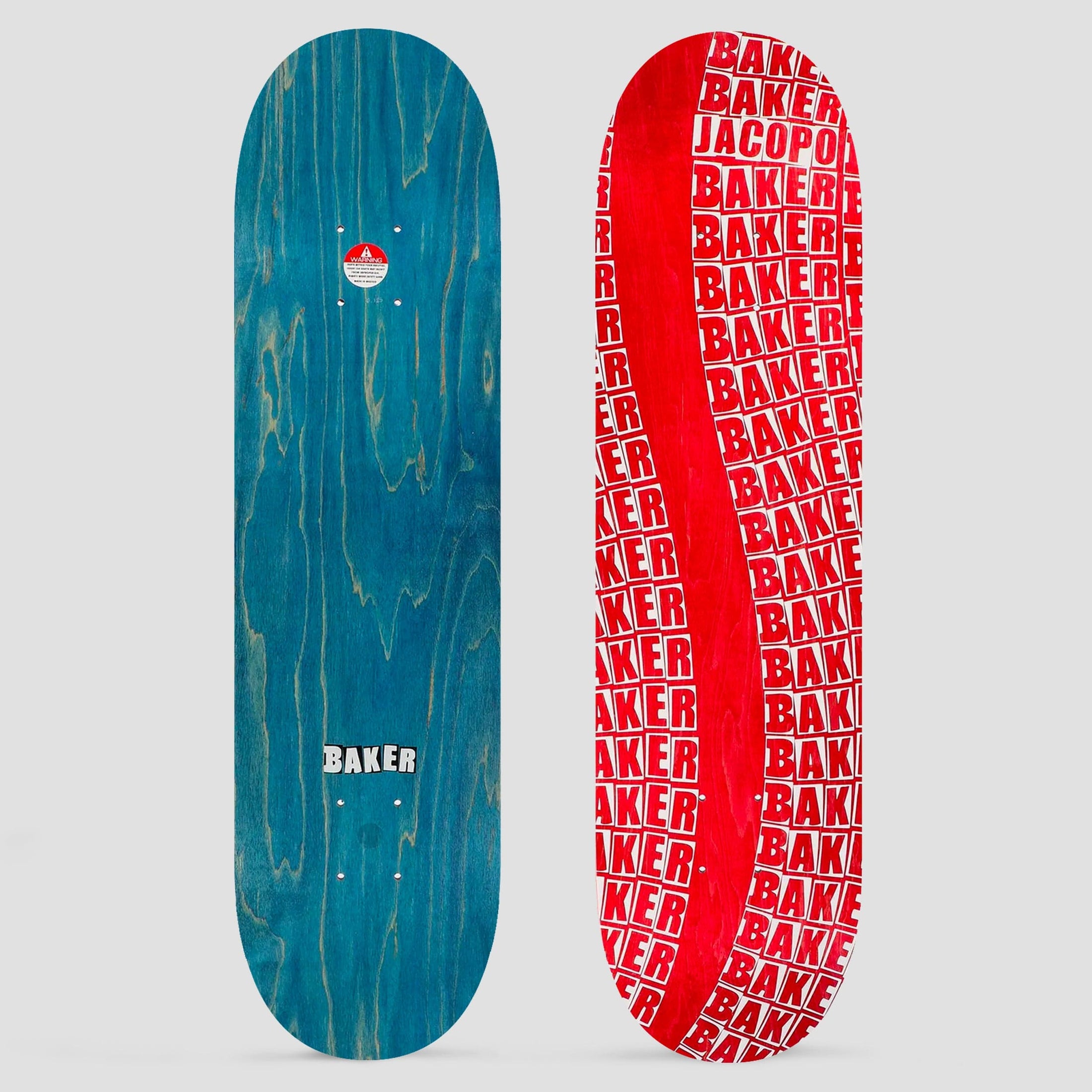 Baker 8.125 Jacopo Carozzi Wavy Red Skateboard Deck