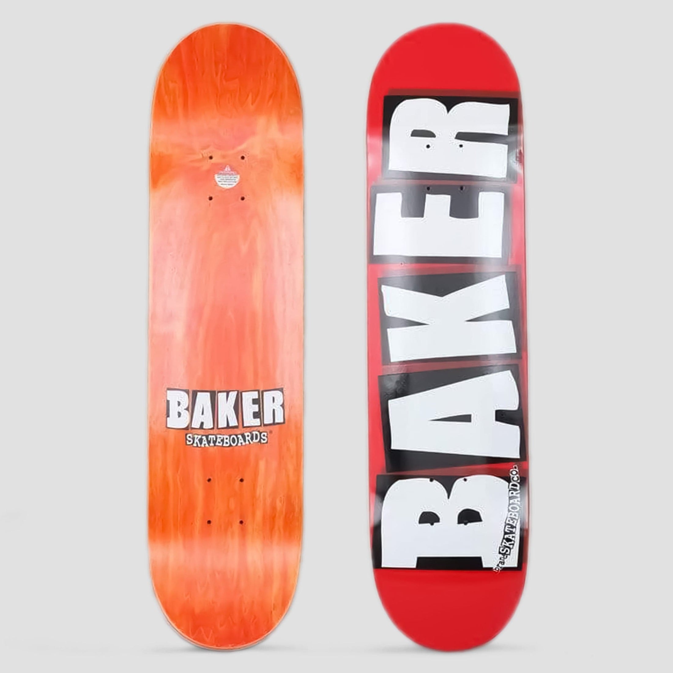 Baker 8.25 Brand Logo Skateboard Deck Red / White