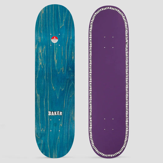 Baker 8.475 Andrew Reynolds Edge Embossed Skateboard Deck Purple