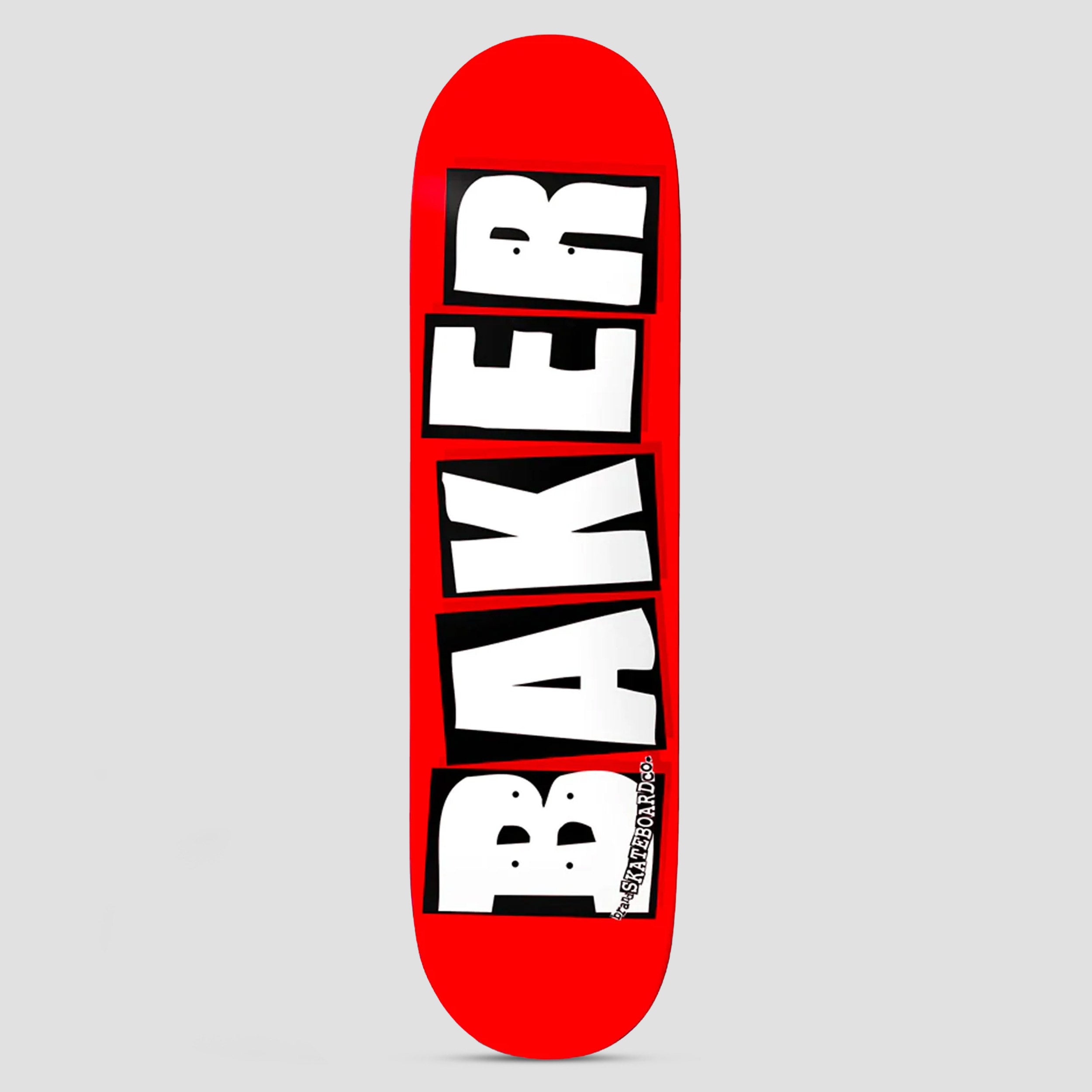 正規品 BAKER COMPLETE BRAND LOGO RED/WHT 8 Baker 8.5 Brand Logo Skateboard Deck Red / White – Slam City Skates