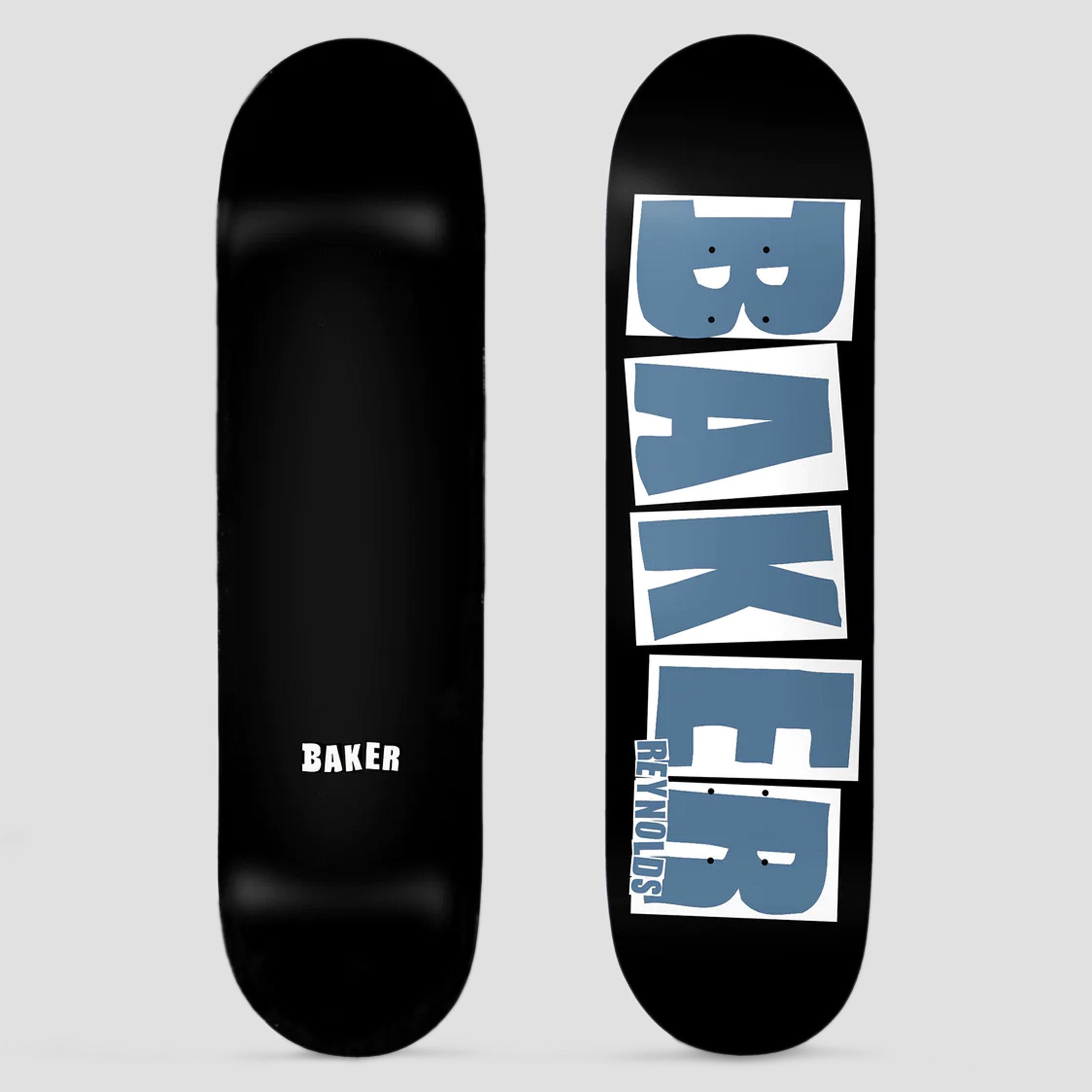 Baker 8.25 Andrew Reynolds Brand Name Dipped Skateboard Deck Black / Blue