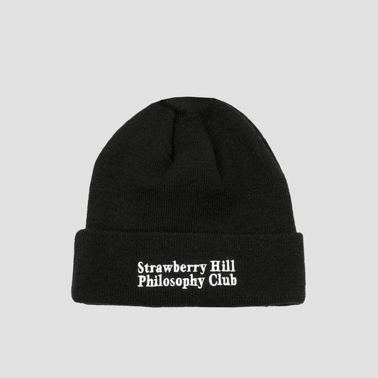 Strawberry Hill Philosophy Club Embroidered Beanie Black