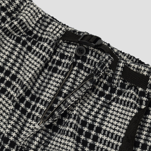 Dancer Belted Simple Pant Black Check