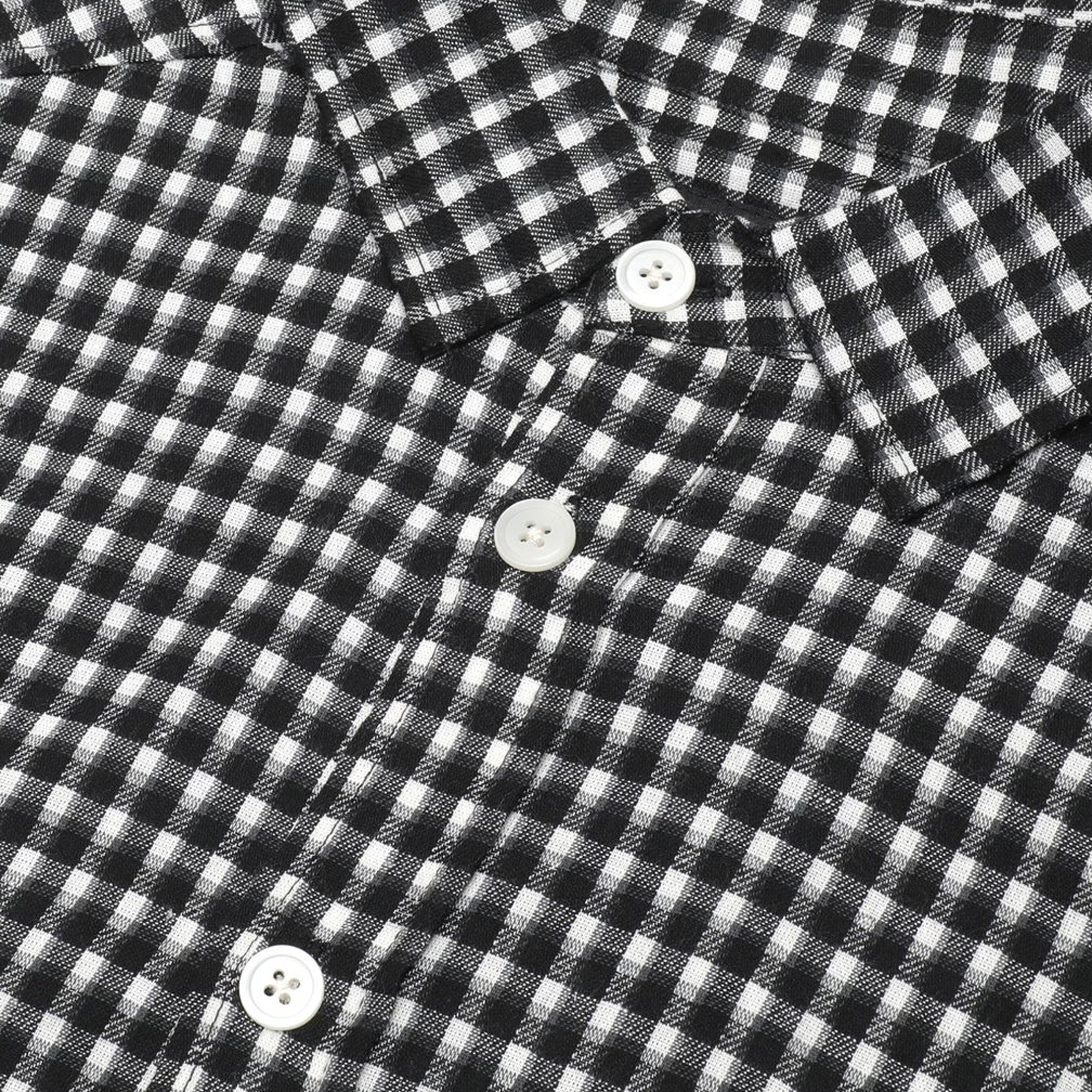 Passport Workers Check Shirt Shortsleeve Black