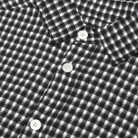 Passport Workers Check Shirt Shortsleeve Black