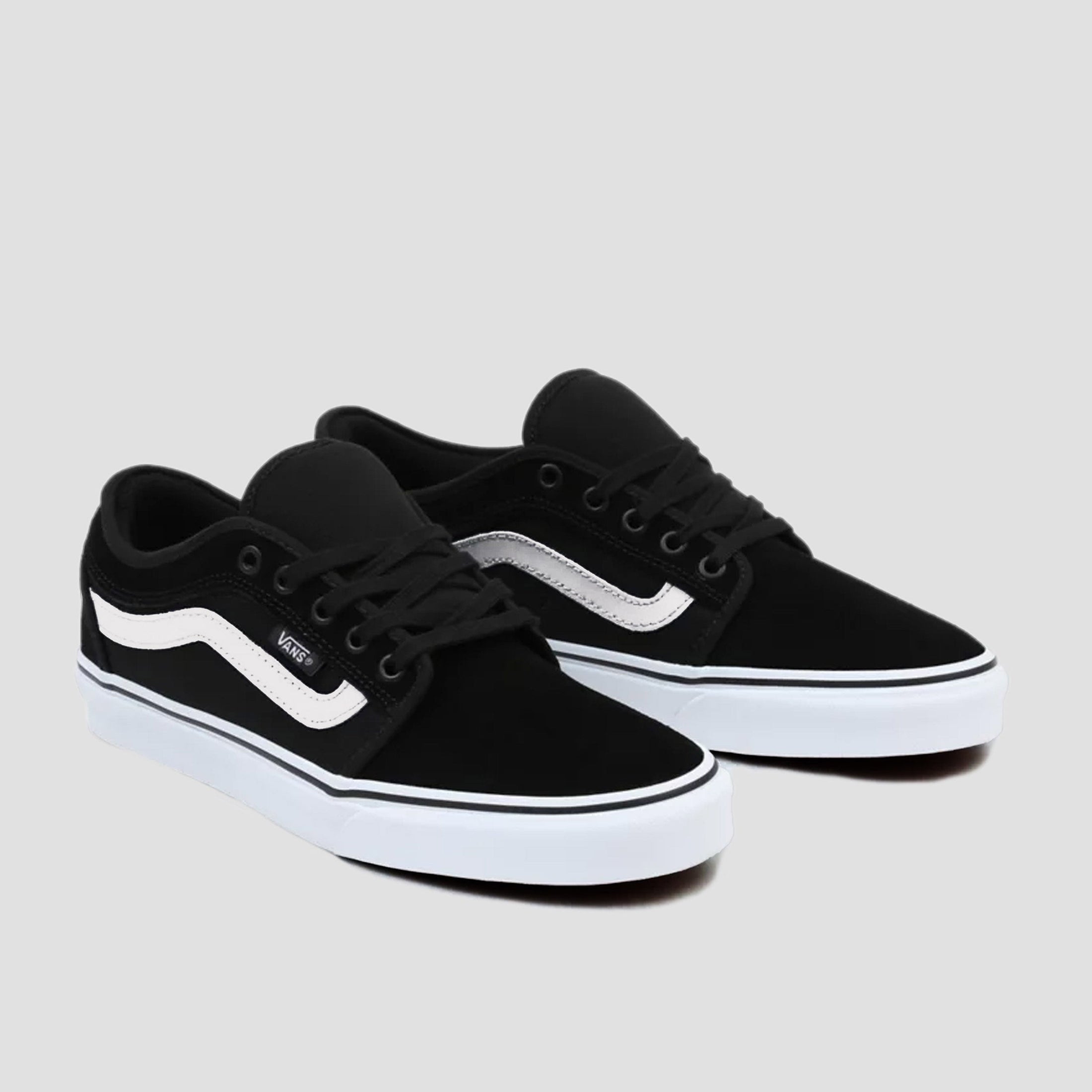 Vans Chukka Low Sidestripe Skate Shoes Black / White